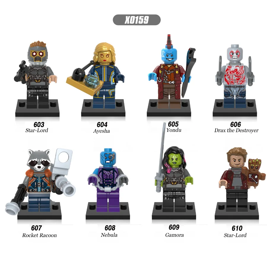 

Super Heroes Guardians of the Galaxy Nebula Gamora Yondu Drax The Deatroyer Bricks Building Blocks Best Children Gift Toys X0159
