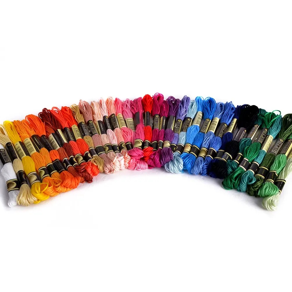 Многоцветные DMC613-725 oneroom, 10 шт./лот, длина 8 м, нитки для вышивки крестиком, хлопковое шитье, моток пряжи, нитки для вышивки, наборы нитей