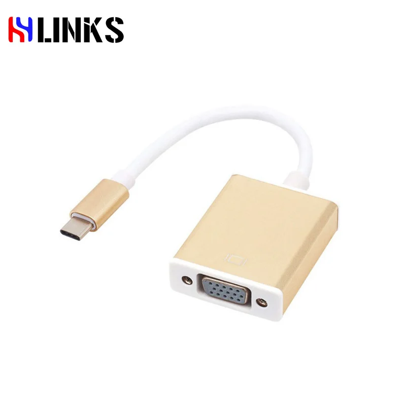 HYLINKS USB C VGA адаптер 3 1 Тип Женщин Кабель для нового Macbook 12 дюймов Chromebook pixel Lumia