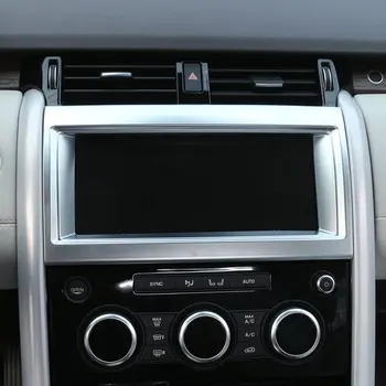 

Car-Styling For Land rover Discovery 5 2017 ABS Chrome Interior Navigation box Frame Cover Trim 3d Stickers Accessory and Parts