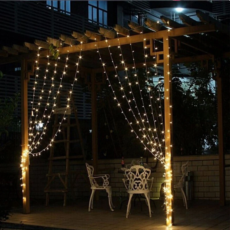 

4m * 3m 400 bulbs LED Curtain lights Christmas light string outdoor new year Garland holiday party wedding lights decoration