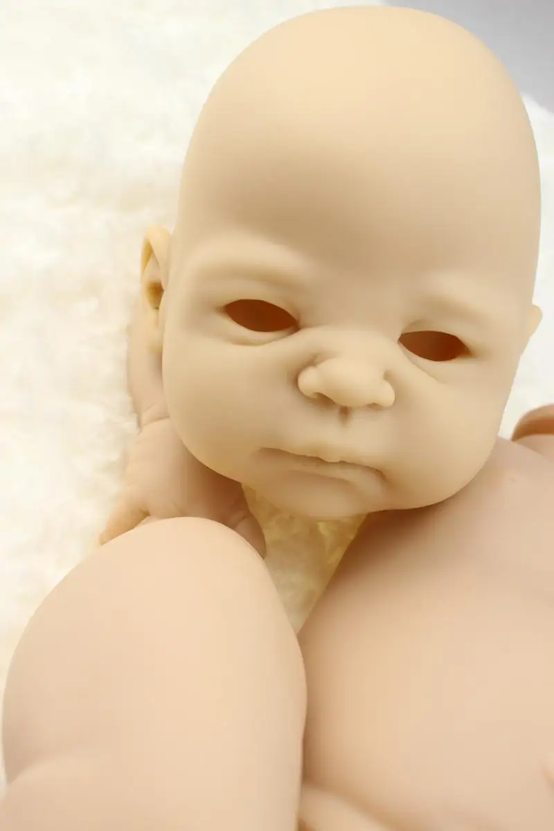Мягкие силиконовые виниловые куклы Reborn Baby, наборы, реалистичные, настоящие, на ощупь, Неокрашенная, номинальная Кукла reborn