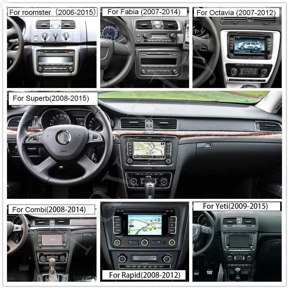 Perfect 1024x600 9" Android 9.1 2+32G Car Multimedia  player for VW SKODA Octavia SEAT GOLF 5 Golf 6 POLO PASSAT B5 B6 JETTA TIGUAN DVD 7