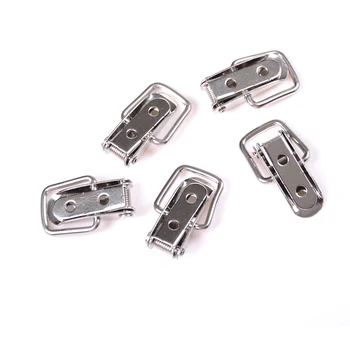 

5PCS J107 Hardware Cabinet Boxes Spring Loaded Latch Catch Toggle Iron Hasp For Sliding Door Window Cabinet