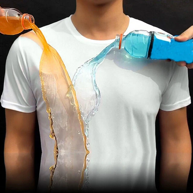 US $5.40 Mountainskin AntiDirty Men Tshirt Hydrophobic Waterproof Quick Dry Breathable Antifouling Top Mal