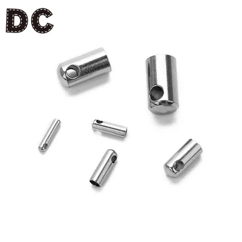 

DC 30pcs/lot Stainless Steel End Clasps For DIY Jewelry Findings Inner Dia 1/1.5/2/3/4/5mm for DIY Leather Necklaces & Bracelets