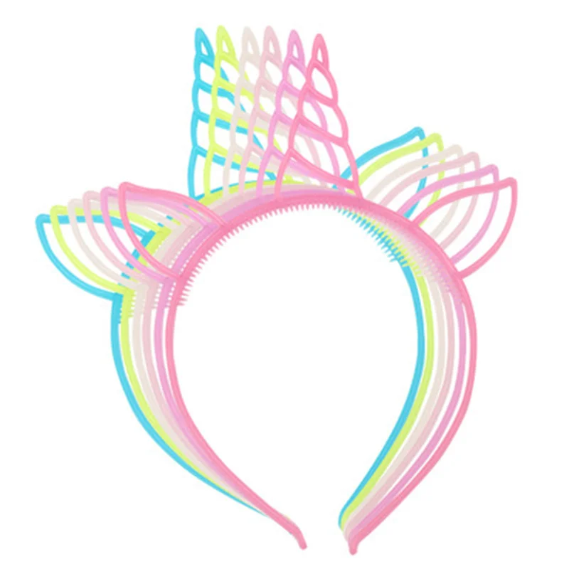 

Luminous Unicorn Headband Children's Party Festive Hair Accessories Luminous Headband Girl's Shiny Headband