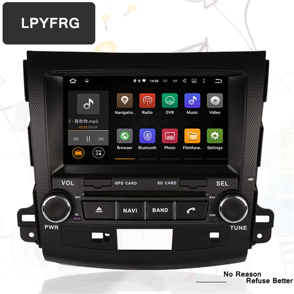 Discount Android 9.0 2 Din Car DVD for Mitsubishi Outlander 2005 2006 2007-2012 2013 with auto Head unit Stereo 4G Gps navigation system 3
