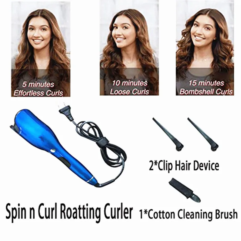 Harga Automatic Curling Air Besi Atlet Curling Putra Tongkat Curl 1 Inch Berputar Magic Rambut Curling Iron Alat Salon Titanium Auto Rambut Atlet Curling Putra