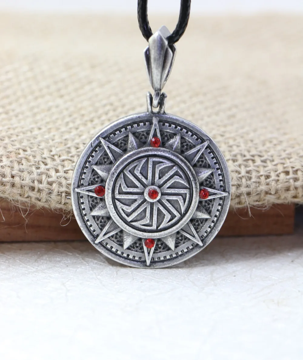 10 шт. Kolovrat Sllavics Подвеска Ожерелье Sun Wheel славянский Амулет подвеска ожерелье Pagan