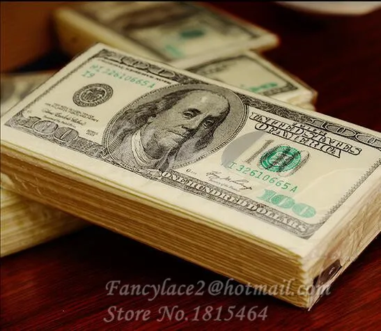 

36pcs New 100 Dollar Toilet Tissue Paper Napkin Soft Printing Natural Comfort Funny Personality Home party Serviettes Decoration