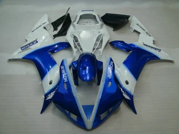 

First-class Motorcycle Fairing kit for YAMAHA YZFR1 02 03 YZF R1 YZF1000 2002 2003 ABS White blue Fairings set+Gifts YF50