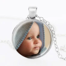 Personalized Photo Pendants Custom Necklace Photo of Your font b Baby b font Child Mom Dad