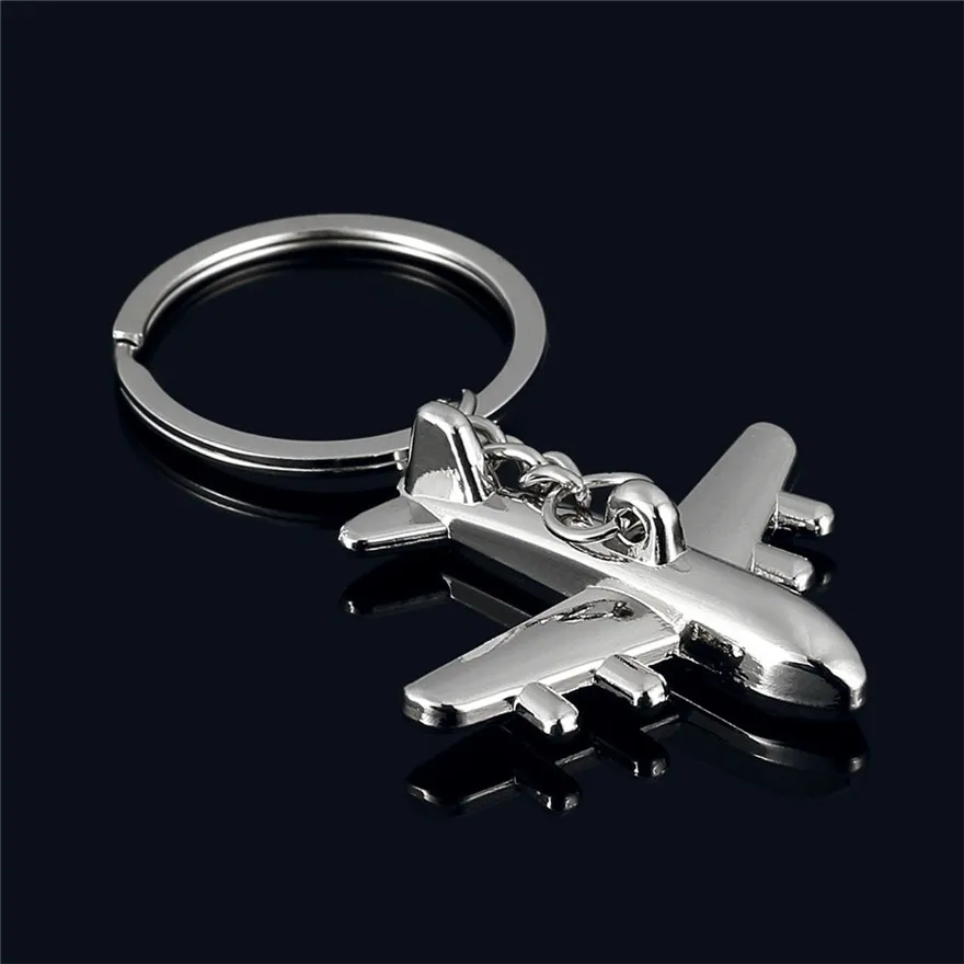Creative 3D Simulation Model airplane plane Keychain Key Chain Ring
