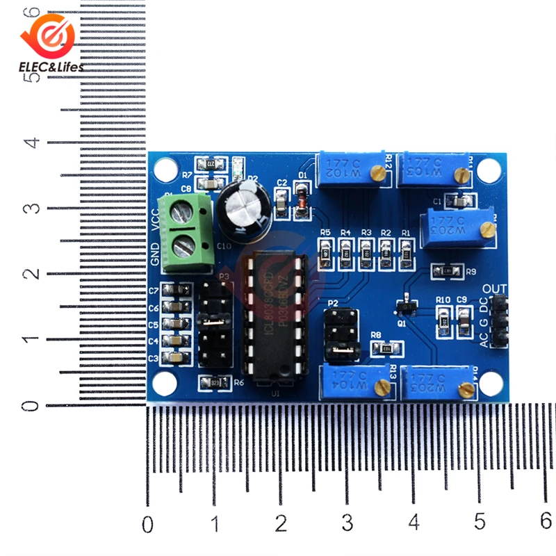 1 шт 12V ICL8038 генератор сигналов средней/низкой частоты 10 Гц-450 кГц треугольный/прямоугольная/Синусоидальная волна генератор сигналов модуль