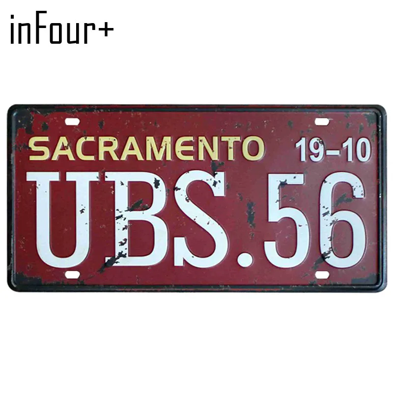 [InFour +] UBS.56 номерной знак металлический для автомобиля жестяной бара паба кафе