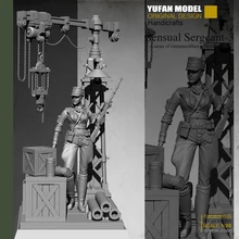 Yufan модель 1/35 женский Снайпер+ платформа из смолы солдат бесцветный и Самостоятельно собранный YFWW-2000