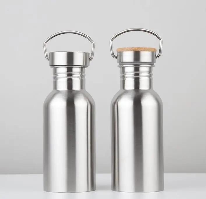 200pcs/lot 750ml 500ML 350ML Wide Mouth Vacuum Insulated Travel Bottles Bicycle Stainless Steel Water Bottle With Handle