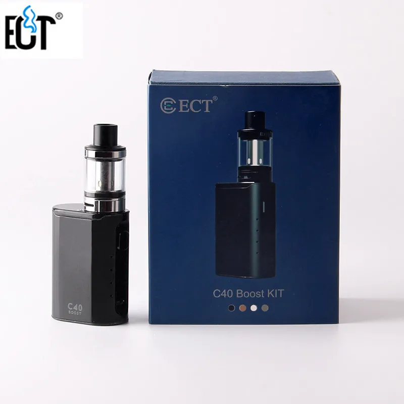 Оригинал ECT C40 Boost kit 40 Вт Vape Box Mod KIT 2 0 мл емкость бака 1800 мАч батарея Встроенный