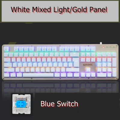 KANANIC 104 ключ RGB подсветка USB Проводная эргономичная Механическая игровая клавиатура плавающие клавиши, пластина из алюминиевого сплава - Цвет: Зеленый