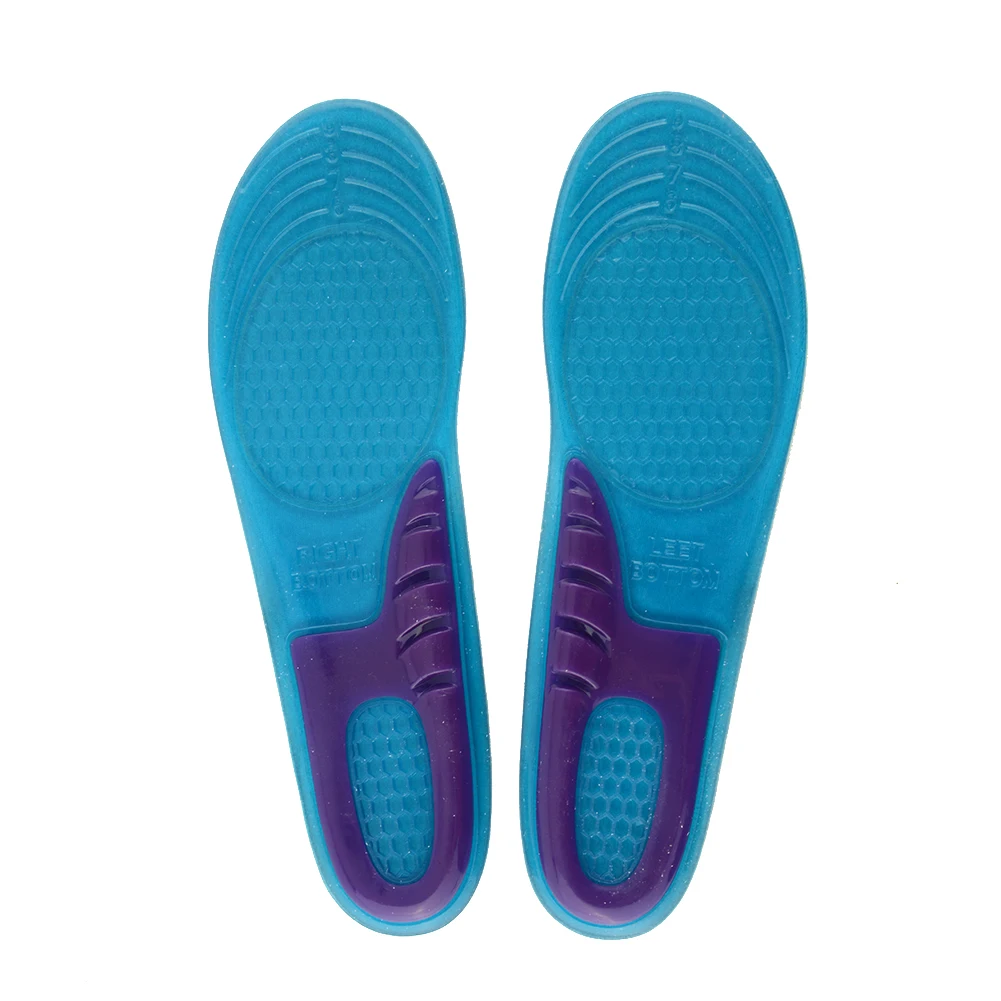 Hot Foot Care Shoe Blue Silicone Gel Pad Heel Feet Insert Insole