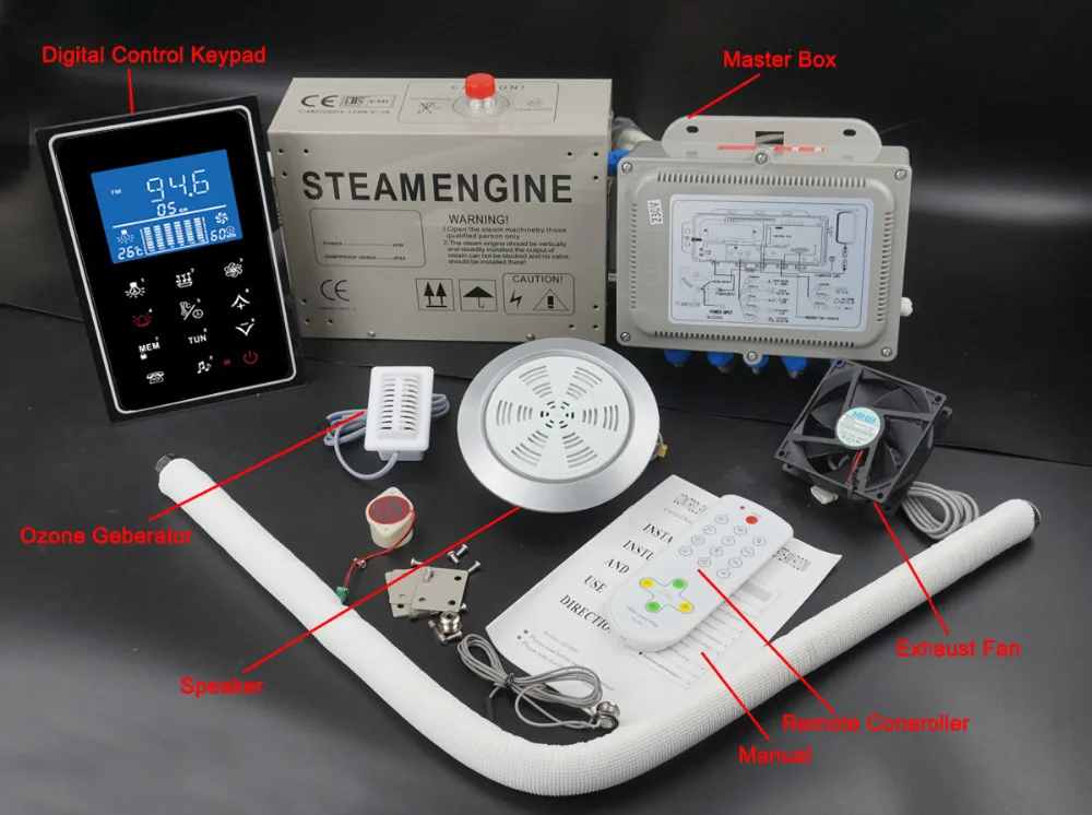 Luxery steam shower controller spa sauna control system with 3KW 110V