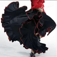 Фламенко юбка длинное платье юбки танцевальные костюмы фламенко испанские танцевальные юбки