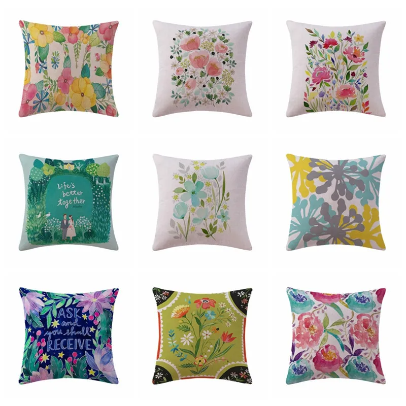 Korean Secret Garden Cotton Linen Pillowcase Small Fresh Pastoral