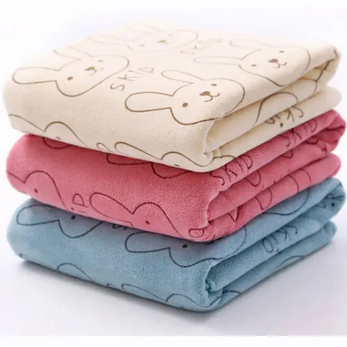 

Hot 20x50CM Cute Rabbit Baby Kids Beach Bath Towel Washcloth Bathing Cloth Soft Swimming Absorbent Drying