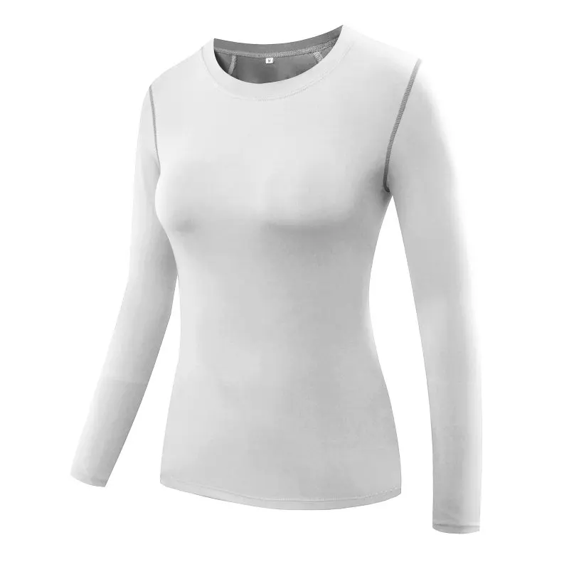 Для женщин тренажерный зал, фитнес, Йога футболки компрессионные футболки Для женщин Спортивная футболка с длинными рукавами Футболки-топы - Цвет: XD1117W