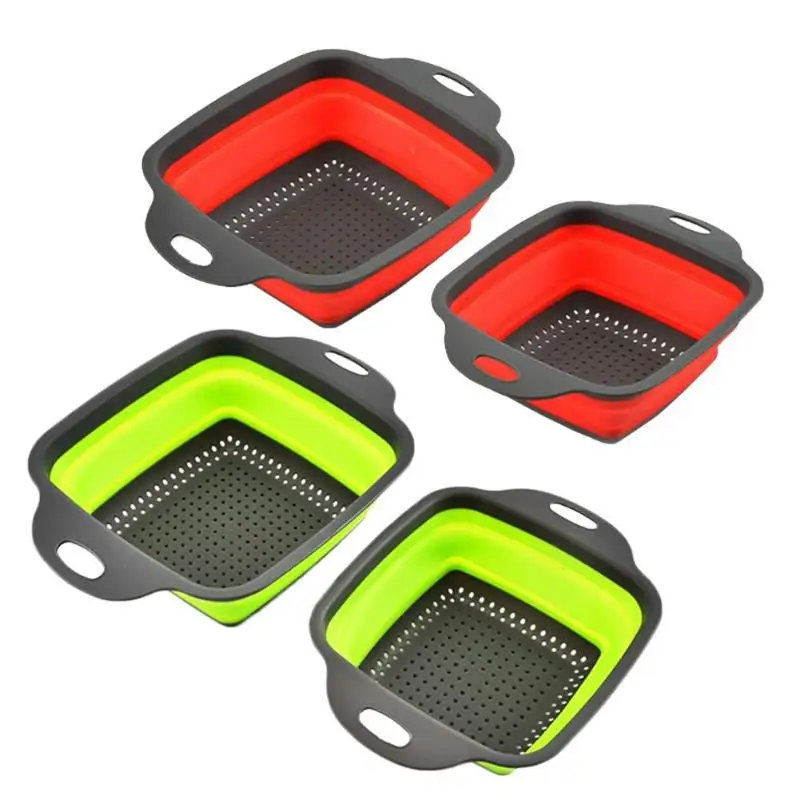 

Telescopic Folding Leachate Basket Fruit Vegetable Washing Basket Portable Vegetable Washing Basket Strainer Kitchen Tools