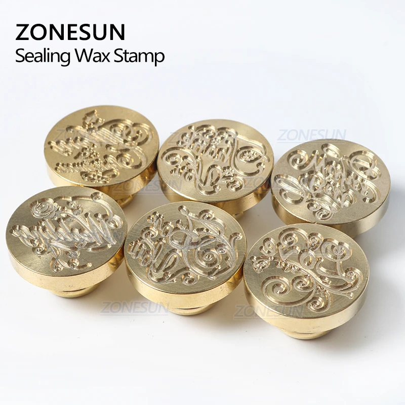  ZONESUN Blessing Phrase Seal Stamp with Wood Handle for Gift Packing Letter Envelopes Parcels Weddi - 33051303806