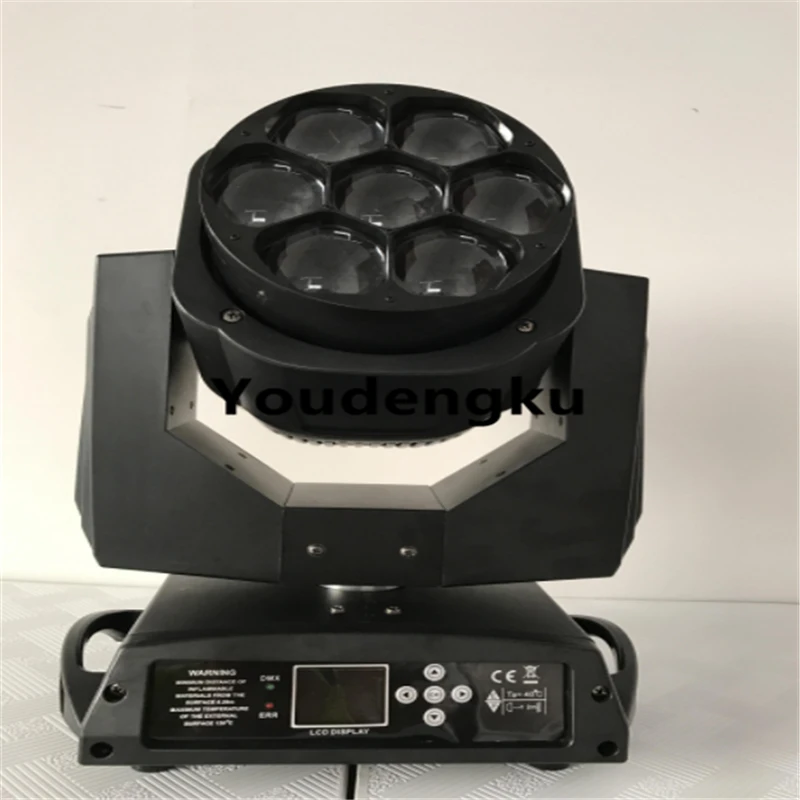 8pcs wash moving head lamp with strong beam led-stage-light 7x 15w full color rgbw 4in1 wash zoom bee eye led movinghead light