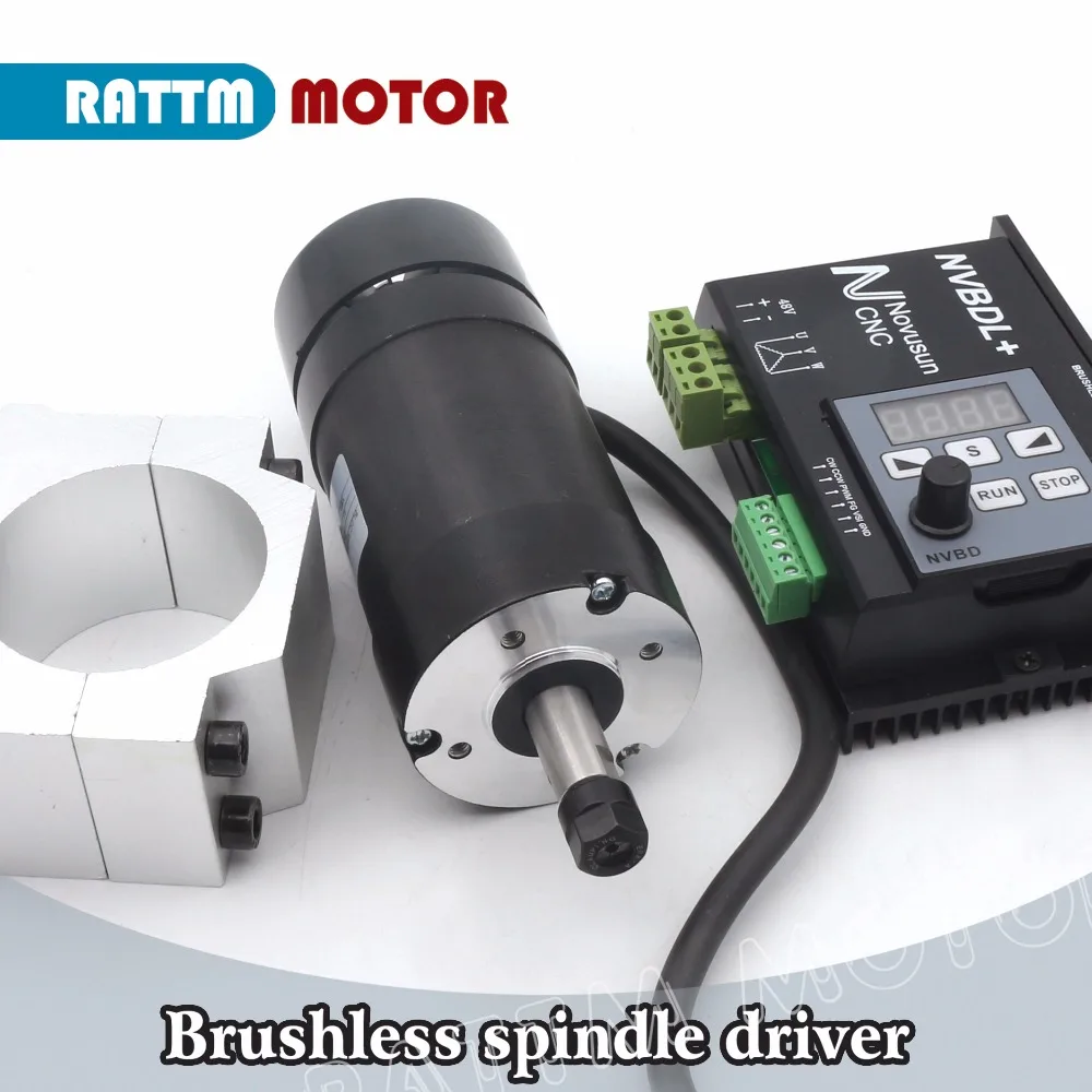 RUS/ EU Delivery! NVBDL+ 400w Brushless Motor Driver Without Hall with CNC Machine BL Engraver Spindle Motor 48VDC ER8 RUS/ EU Delivery! NVBDL+ 400w Brushless Motor Driver Without Hall with CNC Machine BL Engraver Spindle Motor 48VDC ER8