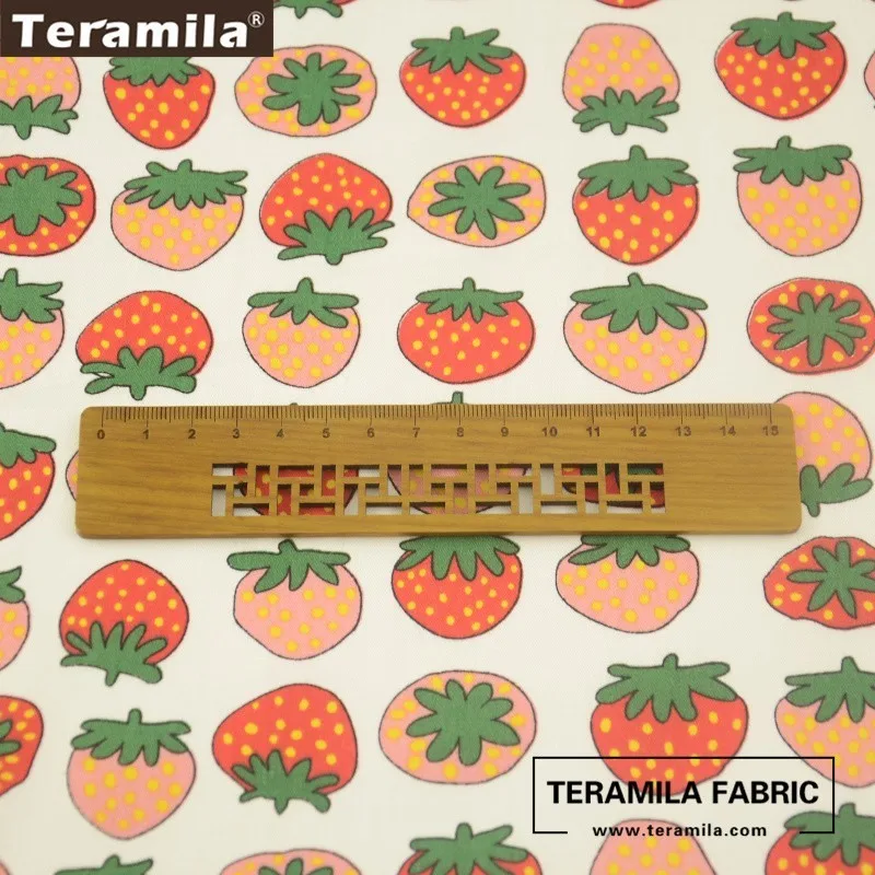 Teramila ткань с принтом клубники дизайн 100% хлопок саржевого материала простыня для