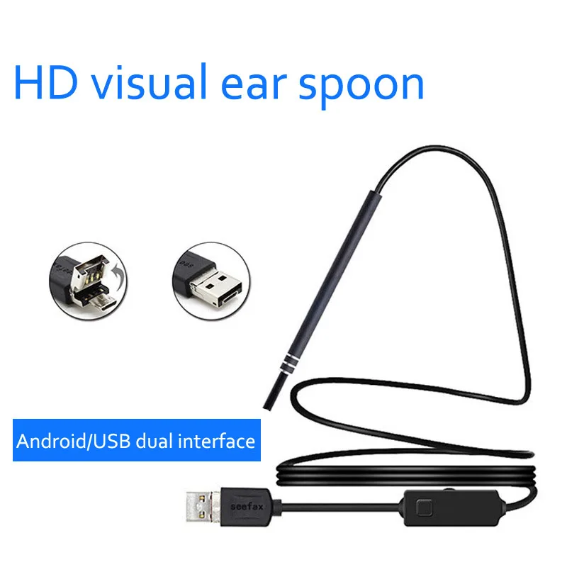 

Medical Snake Industrial Endoscope USB Endoscope HD Visual otoscope inspection camera security Ear borescop android mini camera