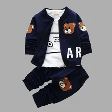 2017 modèles de Printemps bébé garçon coton costume Automne marée garçons trois pièces de vêtements pour enfants livraison gratuite Winnie