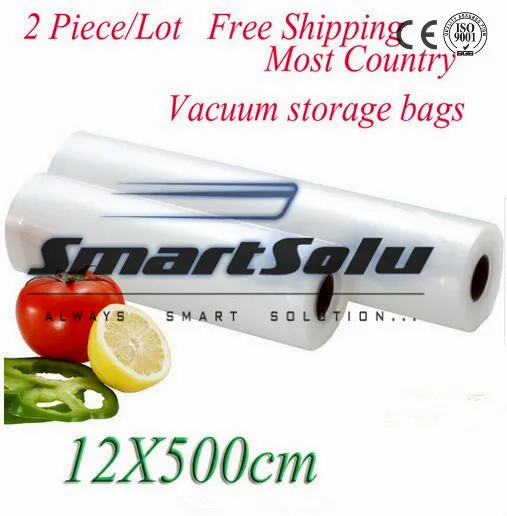 

Free Shipping Packaging Bags (2 Pieces/Lot ) PA+PE Portable Handy Rolls Vacuum Food Saving Storage Bags Sealing Sealer