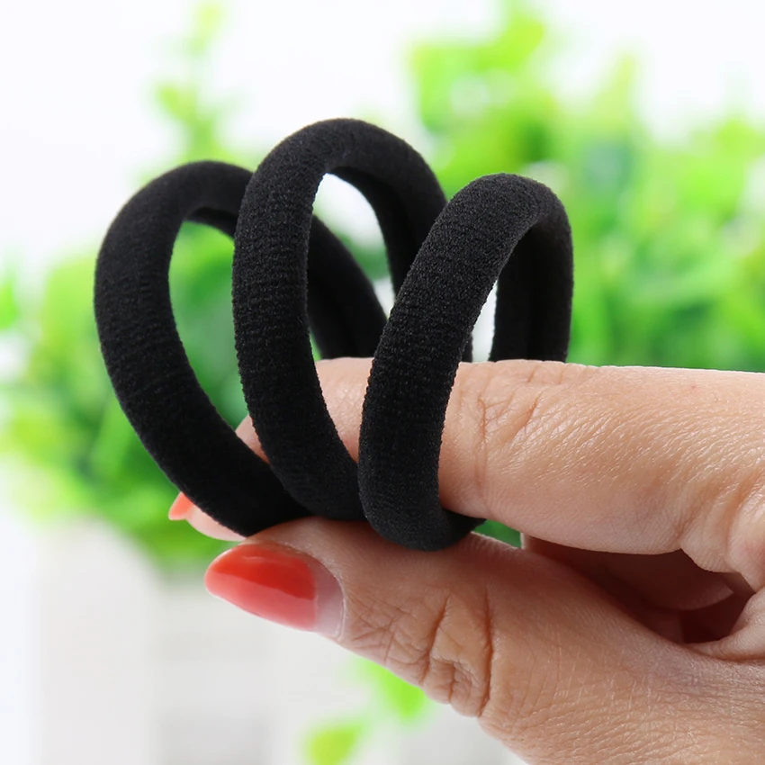 Women's Hair Accessories 20 PCS Black Women Elastic Cloth Hair Bands Scrunchie Hair Tie Ring Rope Girls Ponytail Holder Headwear Accessories wide headbands for short hair