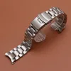 18mm 20mm 22mm 24mm Solid Stainless Steel Link Bracelet Wrist Watch Band Men Watchband Strap Replacement curved end safety clasp ► Photo 2/6