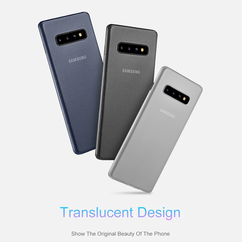 0.3mm Ultra Thin Hard Phone Case For Samsung Galaxy S8 S9 S10 Plus Note 8 9 Matte Transparent Pc Cover Case For Samsung S 8 9 10