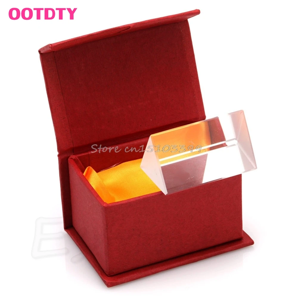 5CM Triangular Prism Teaching Optical Glass Triple Physics Light Spectrum New G08 Whosale&DropShip|triangular prism|optical glass prismoptical prism