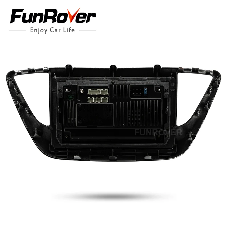 Sale Funrover 2 din Car Multimedia DVD GPS Player stereo For Hyundai Verna Solaris Accent 2017 2018 Car Radio tape recorder headunit 5