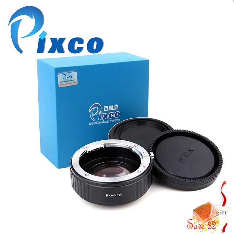Save $2!!Pixco Focal Reducer Speed Booster Lens Mount Adapter Suit For Pentax K PK Lens to Sony E Mount Camera NEX A5000 A3000