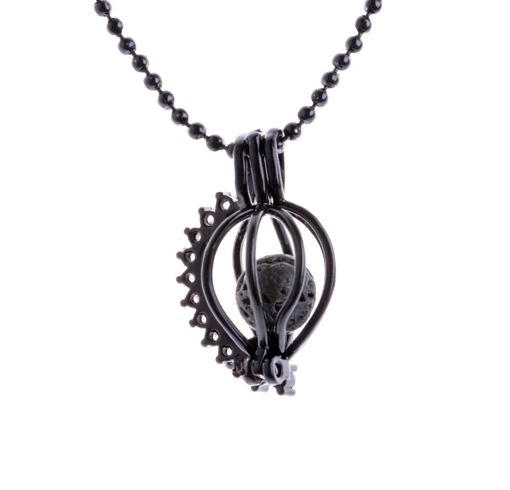 Ожерелье с кулоном из лавы распылителем эфирного масла 70 см|pendant necklace|lava necklaceball