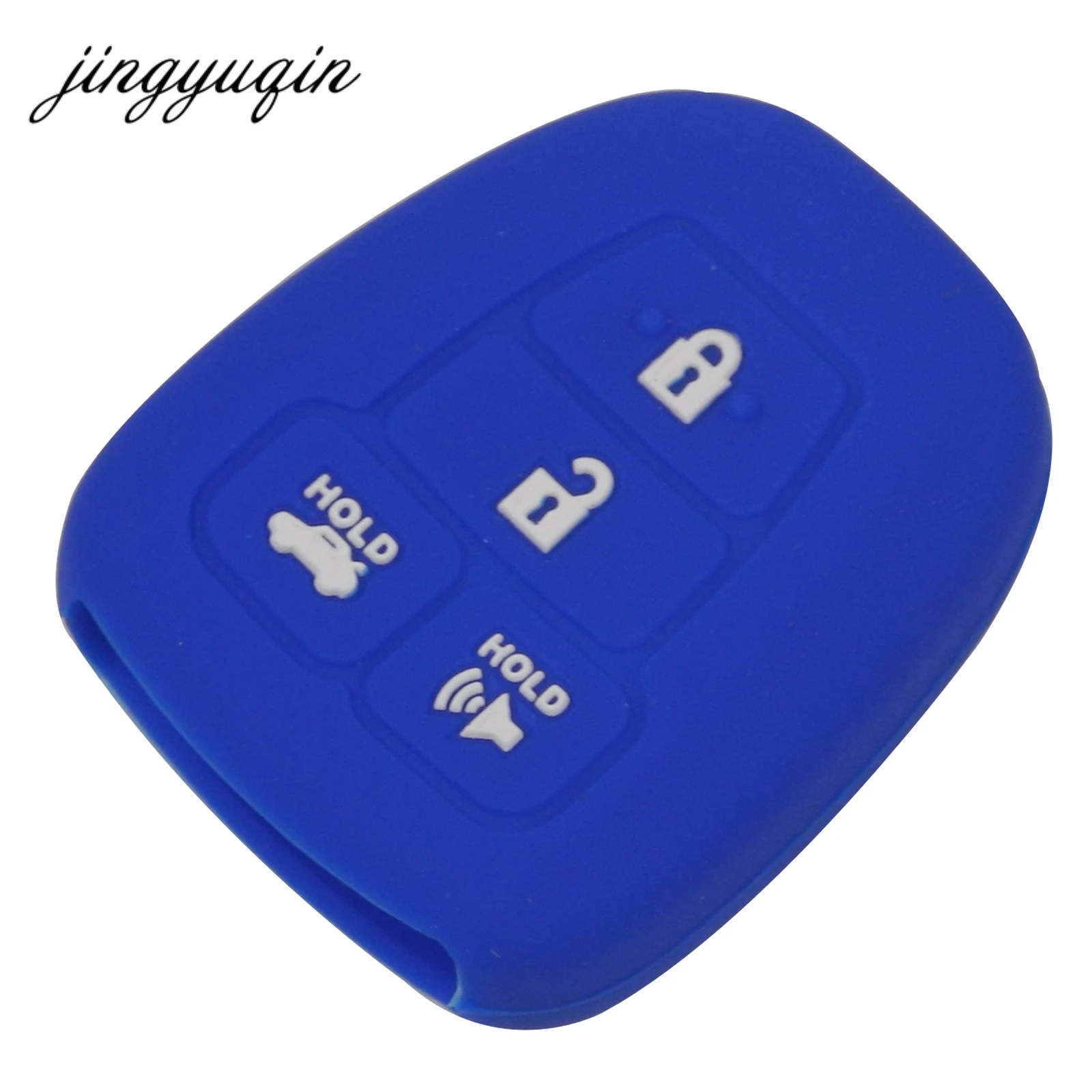 Jingyuqin 30 шт./лот пульт дистанционного управления силиконовый чехол для ключей подходит для Toyota Camry Rav4 COROLLA 4 кнопки автомобильный чехол для ключей брелок защитный держатель