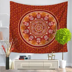 Индийская Мандала гобелены с цветами Мандала Печатный настенный гобелен настенный ковер гостиная одеяло скатерть Йога Коврик Новый