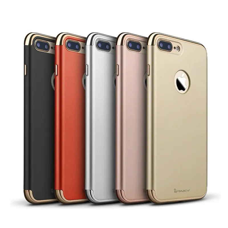 

100% iPaky 3 in 1 Plating Phone Case For iPhone 8 7 6 6S Plus 5 5S SE Coque Hard PC Armor Back Covers For iPhone 7 Plus