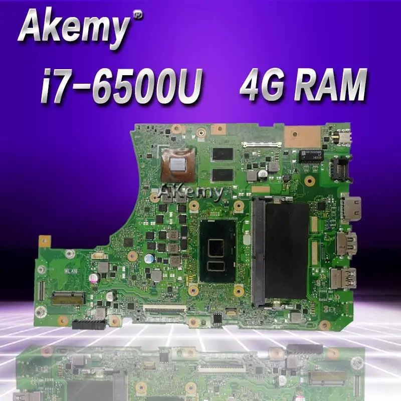 Akemy X556UJ/X556UV Laptop motherboard para ASUS X556UJ X556UV X556UB X556UR X556UF Teste mainboard