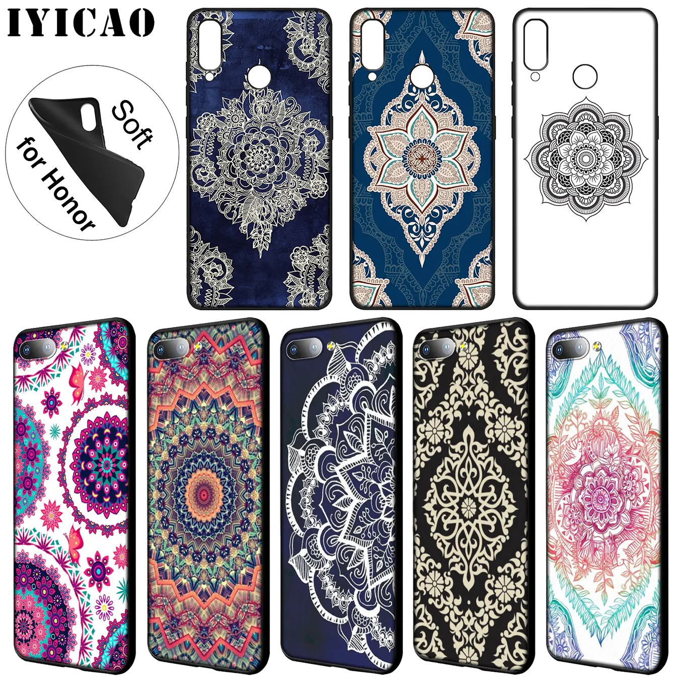 Мягкий силиконовый чехол IYICAO для Huawei Y9 Y7 Y6 Prime 2019 Honor 20 8C 8X 8 9 9X 10 Lite 7C 7X 7A Pro |